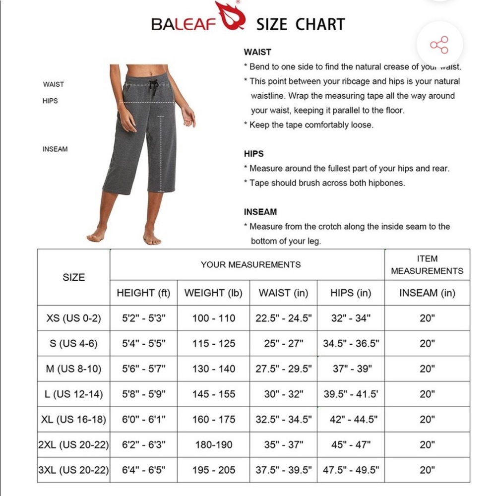 SOLD! 💚Baleaf Navy Capri Pants - Picture 11 of 11